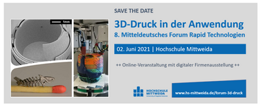 Save the Date_8.Mitteldeutsches Forum Rapid Technologien_HS Mittweida_2021